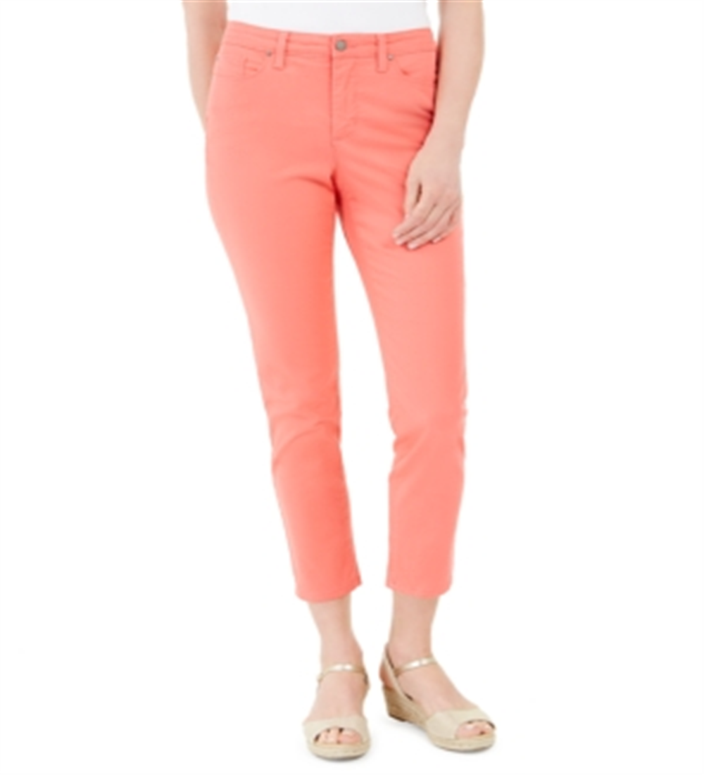Charter Club Women's Bristol Tummy Control Skinny Ankle Jeans Orange Size 10