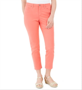 Charter Club Women's Bristol Tummy Control Skinny Ankle Jeans Orange Size 10