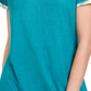 INC International Concepts Women's Metallic Trim T-Shirt Green Size X-Small