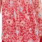 Charter Club Women's Printed Split Neck Top Red Size Small