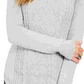 Charter Club Women's Printed Long Sleeve Crew Neck T-Shirt Top Gray Size Petite Large