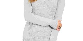 Charter Club Women's Printed Long Sleeve Crew Neck T-Shirt Top Gray Size Petite Large