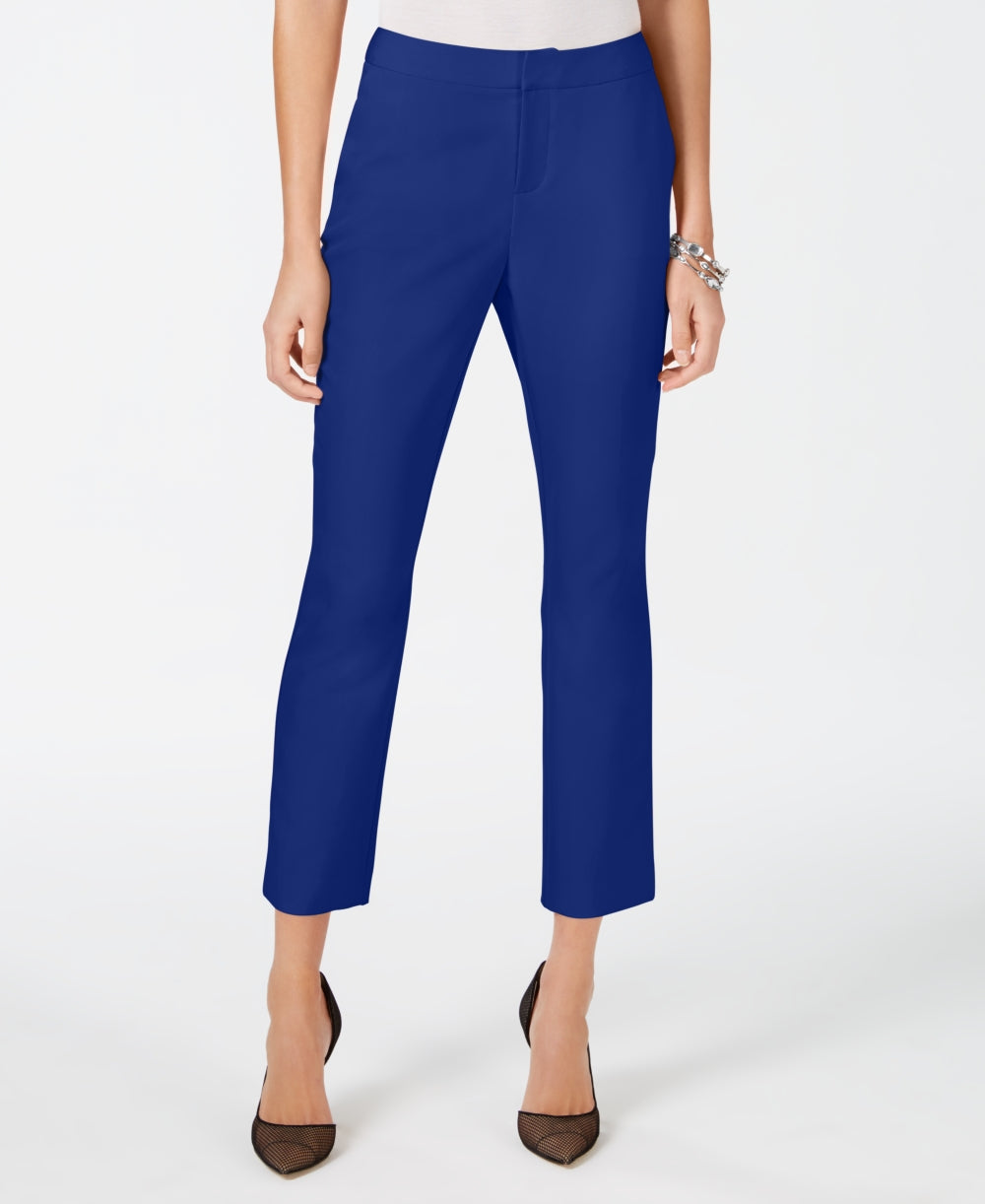 INC International Concepts Women's Cropped Straight Leg Pants Blue Size 6