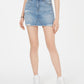 Tinseltown Junior's Ripped Denim Mini Skirt Blue Size 1
