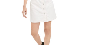 Oat Women's Corduroy Overall Jumper Dress White Size 10