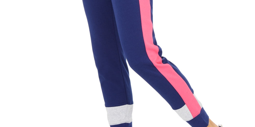 Tommy Hilfiger Women's Sport Colorblocked Jogger Pants Blue Size Small