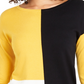 Alfani Women's Drop Shoulder Colorblocked Top Yellow Size Petite Medium
