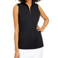 Charter Club Women's Sleeveless Mock Neck Top Black Size X-Large