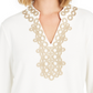 Charter Club Women's Lace Trim Tunic Top White Size XX-Large