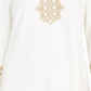 Charter Club Women's Lace Trim Tunic Top White Size XX-Large
