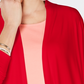 Karen Scott Women's Draped Open Front Cardigan Red Size Medium