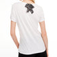 Maison Jules Women's Tie Back Solid T-Shirt White Size X-Small