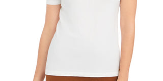 Calvin Klein Women's Mock Neck Top White Size Smal