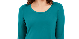 JM Collection Women's Hardware Trim Tunic Blue Size X-Small