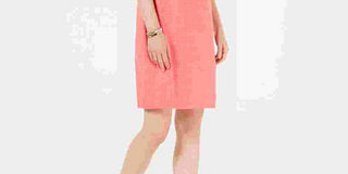 Charter Club Women's Floral Print Shift Dress Pink Size XX-Large