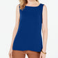 Charter Club Women's Boat Neckline Top Blue Size Large