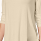 JM Collection Women's Turtleneck Top Beige Size Petite Medium
