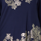 JM Collection Women's Plus Metallic Print Top Blue Size 0X
