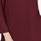 Charter Club Women's Pleat Neck 3/4-Sleeve Top Wine Size Petite L