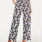 John Paul Richard Women's Floral Drawstring Pants Blue Size Petite L