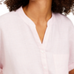Charter Club Women's Linen Tie Front Button Up Shirt Pink Size Large