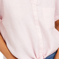 Charter Club Women's Linen Tie Front Button Up Shirt Pink Size Large