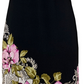 JM Collection Women's Kate Bouquet Floral Print Ruched Sleeve Dress Black Size Small