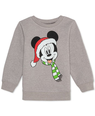 Disney Little Boy's Mickey Mouse Holiday Sweatshirt Gray Size 7