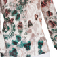 INC International Concepts Women's Printed Blouson-Sleeve Sweater Brown Size Petite M