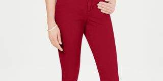 Charter Club Women's Tummy Control Bristol Capri Jeans Red Size 10