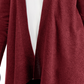 JM Collection Women's Textured Hem Cascade Front Cardigan Red Size Large