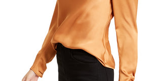 Leyden Women's Cowlneck Blouse Brown Size X-Large