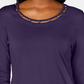 Karen Scott Women's Beaded Top Purple Size Large
