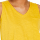 Style & Co Women's Cotton V Neck Tank Top Yellow  Size XL