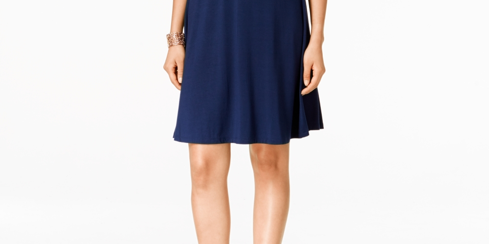 Style & Co Women's Logan Flat Sandals Blue Size Petite L