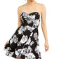 B Darlin Junior's Allover Floral Dress Black Size 7/8