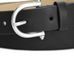 Style & Co. Women's Faux Leather Skinny Knob Buckle Belt Black Size S