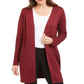 Alfani Women's Lurex Stitch Cardigan Red Size Petite S