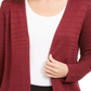 Alfani Women's Lurex Stitch Cardigan Red Size Petite S