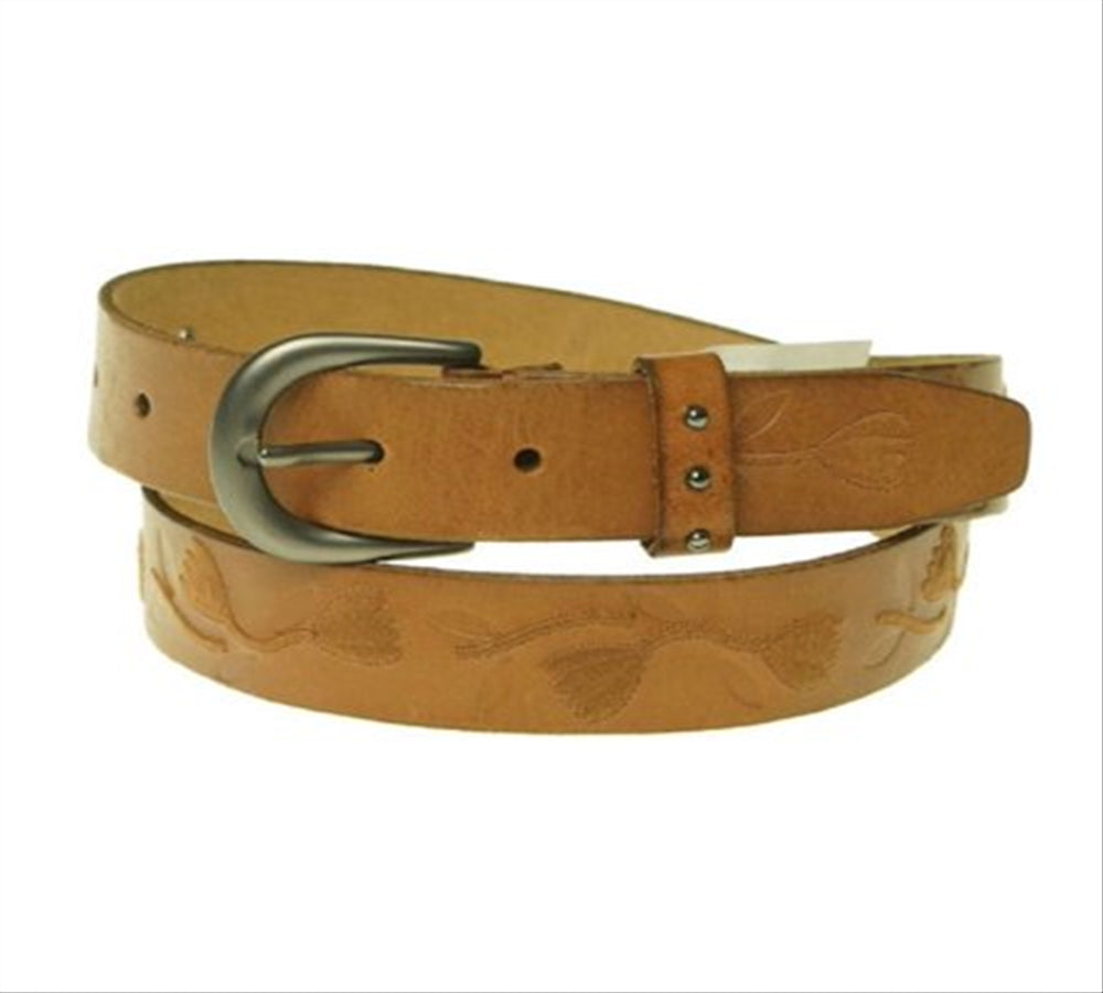 Fossil Women's Modern Floral Vine Belt Brown Size S