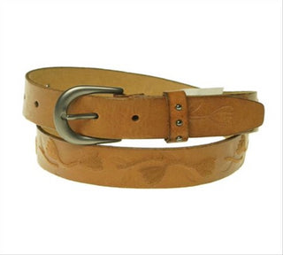 Fossil Women's Modern Floral Vine Belt Brown Size S