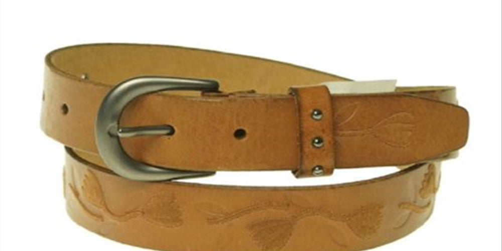 Fossil Women's Modern Floral Vine Belt Brown Size S