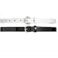 INC International Concepts Women's 2 for 1 Patent Skinny Belts Black Size Medium