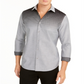 Alfani Men's Classic Fit Gradient-Stripe Shirt Black Size Large