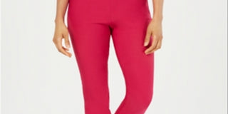 Charter Club Women's Chelsea Tummy Control Skinny Leg Ankle Pants Red Size 4