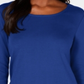 Karen Scott Women's Tulip Hem Top Blue Size Small
