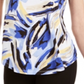 JM Collection Women's Printed Scoop Neck T-Shirt Blue Size X-Small