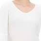 Style & Co Women's Ribbed V Neck Cotton Sweater White Size XX-Large
