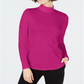 Charter Club Women's Cotton Mock Neck Top Pink Size Small