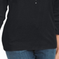 Karen Scott Women's Cotton Grommet Embellished Top Black Size Small